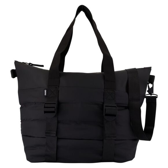Puffer Mix Tote Bag Mini W3 Shopper Bag - RAINS - Synthetic - Black - Picture 1 of 2